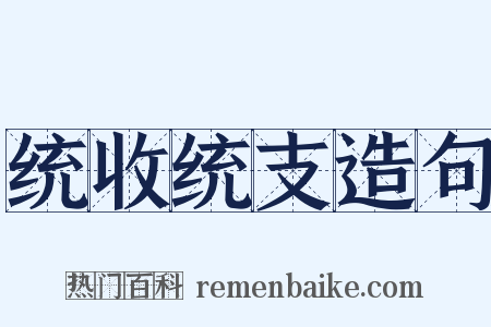 统收统支造句是什么意思的图片